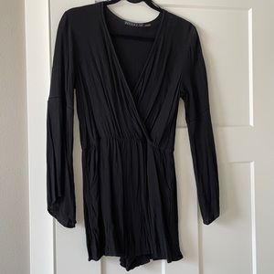 Apricot Lane Black Long Sleeve Romper
